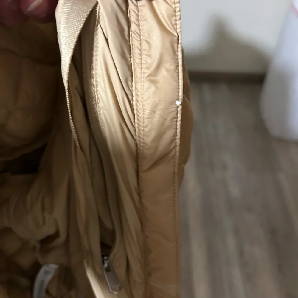 Athleta Quilted Tan Puffer Jacket - Picture 6 of 8